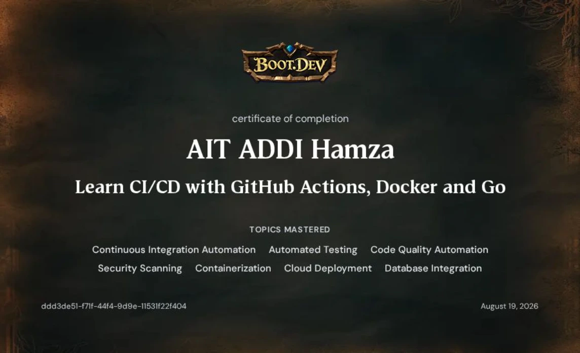 AWS certificate